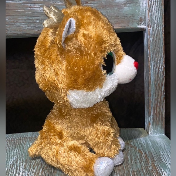 Ty Beanie Boos ALPINE Reindeer 9” Gold Antlers Retired Plush Toy 2012 No Tag. - Picture 2 of 6